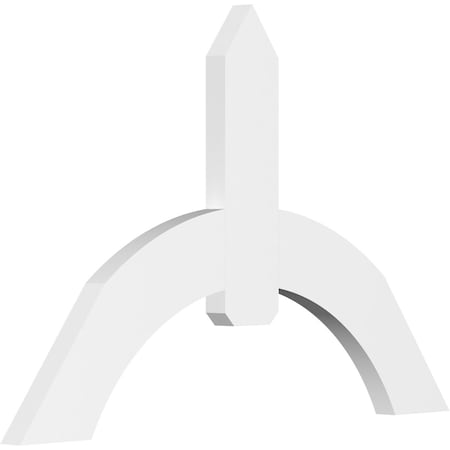 Ekena Millwork Archdale Architectural Grade PVC Gable Bracket, 48"W x 32"H x 2"D x 6"F, 16/12 Pitch GBP048X32X0206ARC00